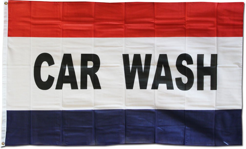 Car Wash - 3"X5" Polyester Flag