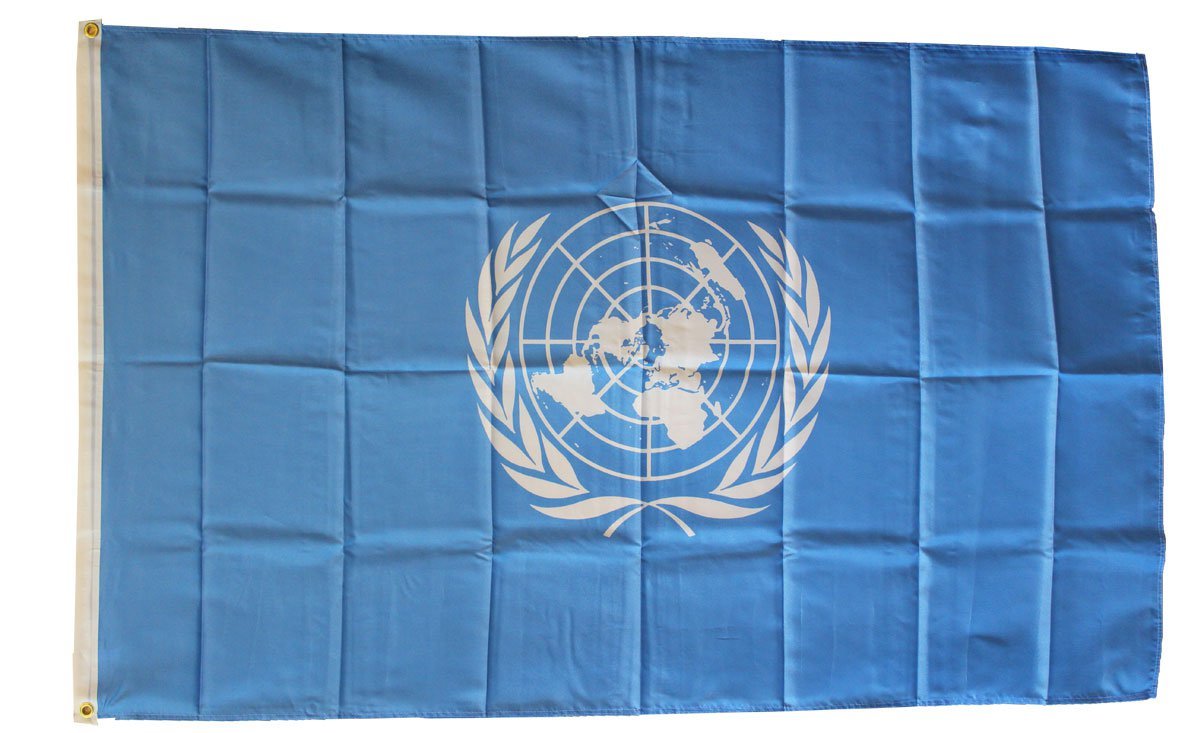 United Nations - 3"X5" Polyester Flag