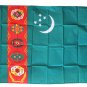 Turkmenistan - 3"X5" Polyester Flag