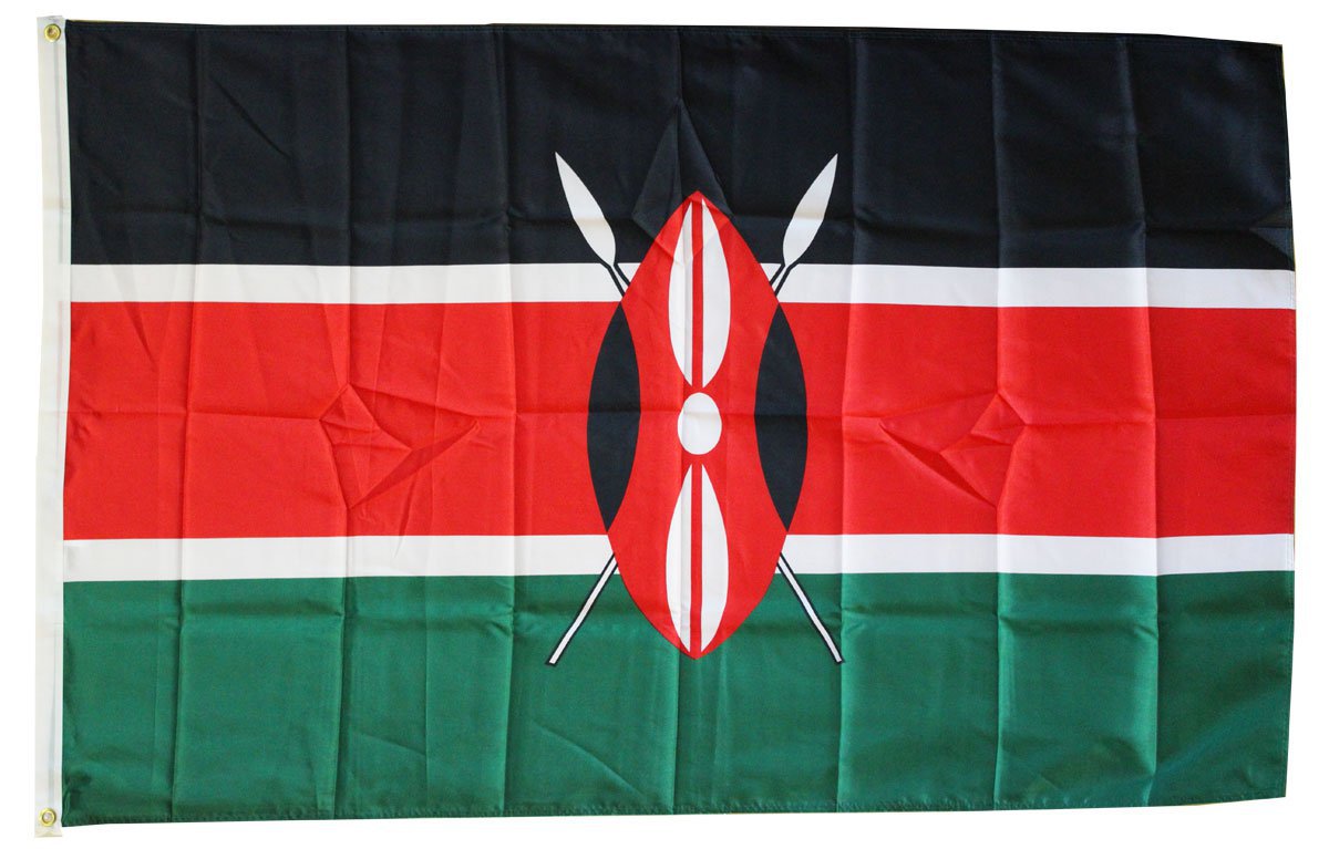 Kenya - 3"X5" Polyester Flag
