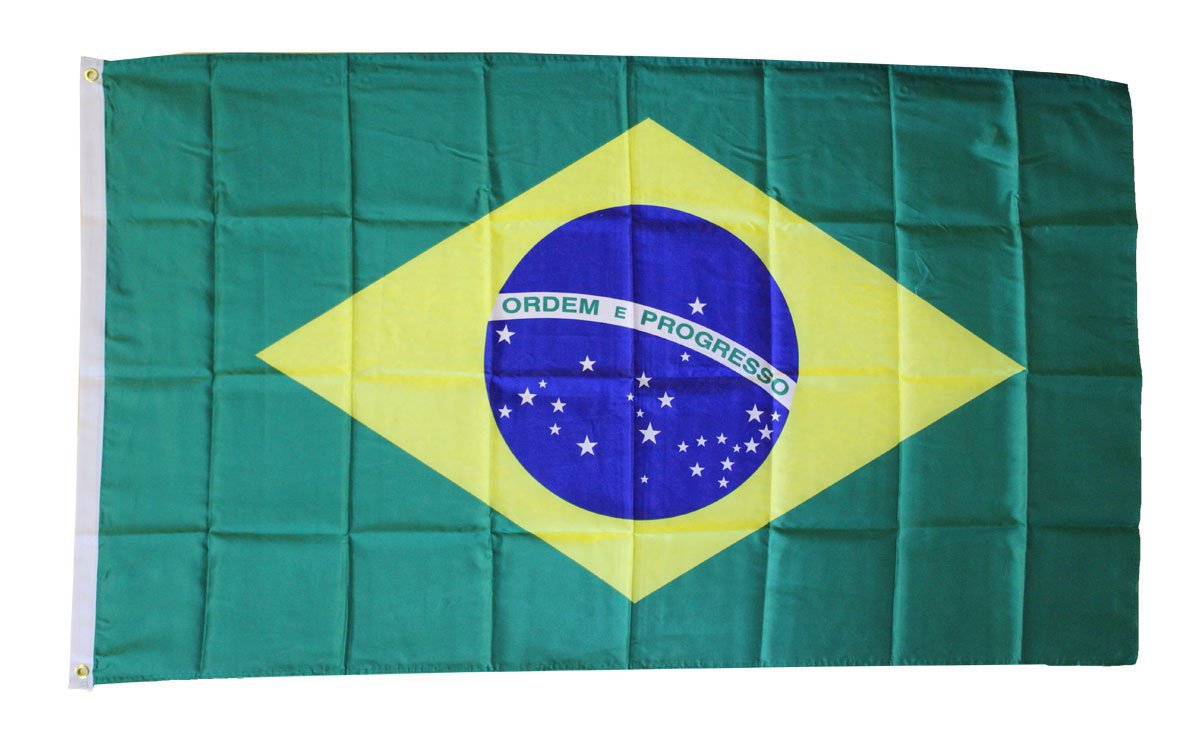 Brazil - 3"X5" Polyester Flag