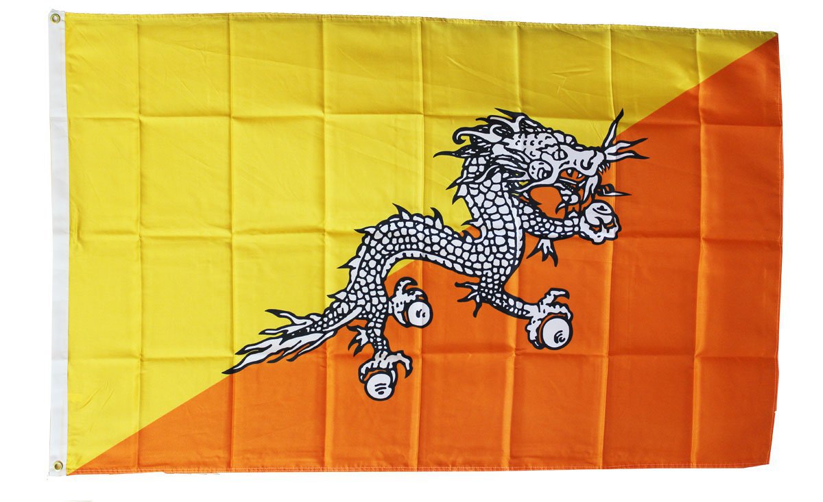 Bhutan - 3"X5" Polyester Flag