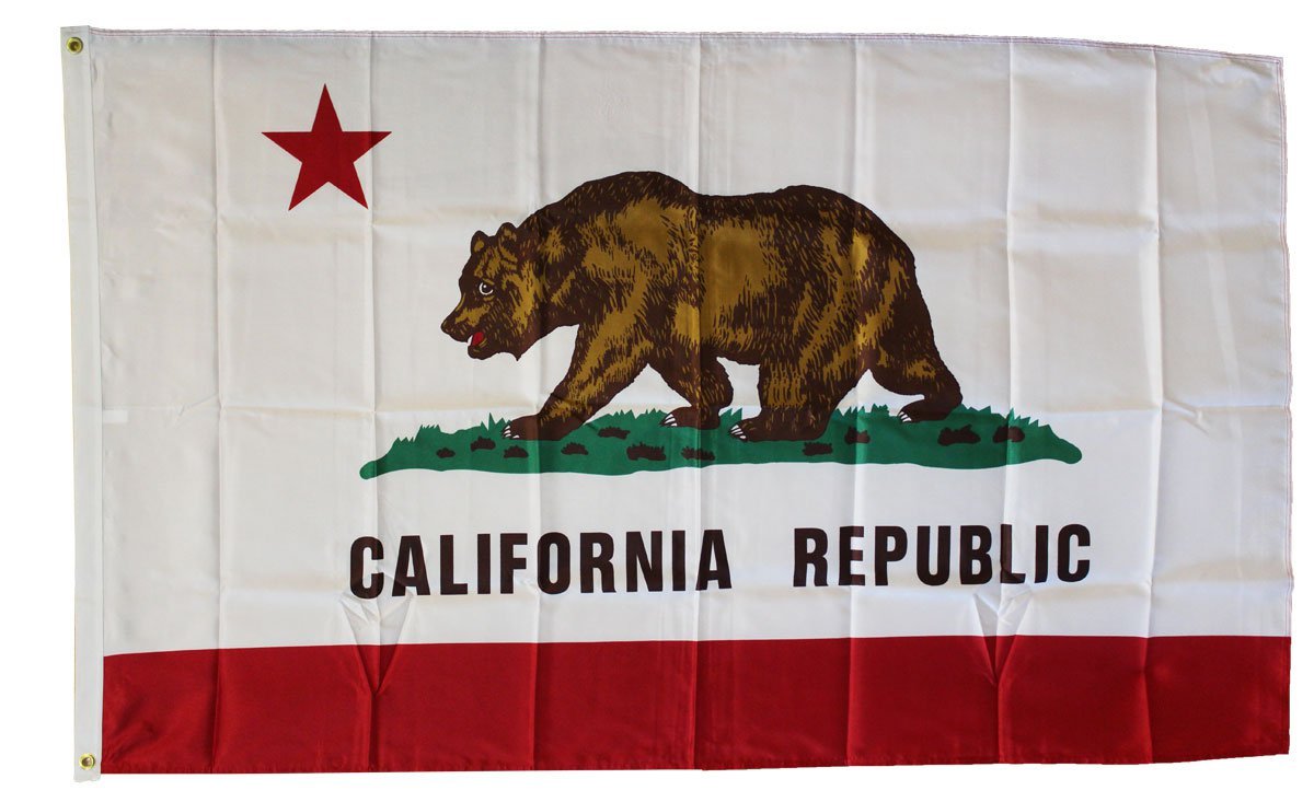 California - 3"X5" Polyester Flag