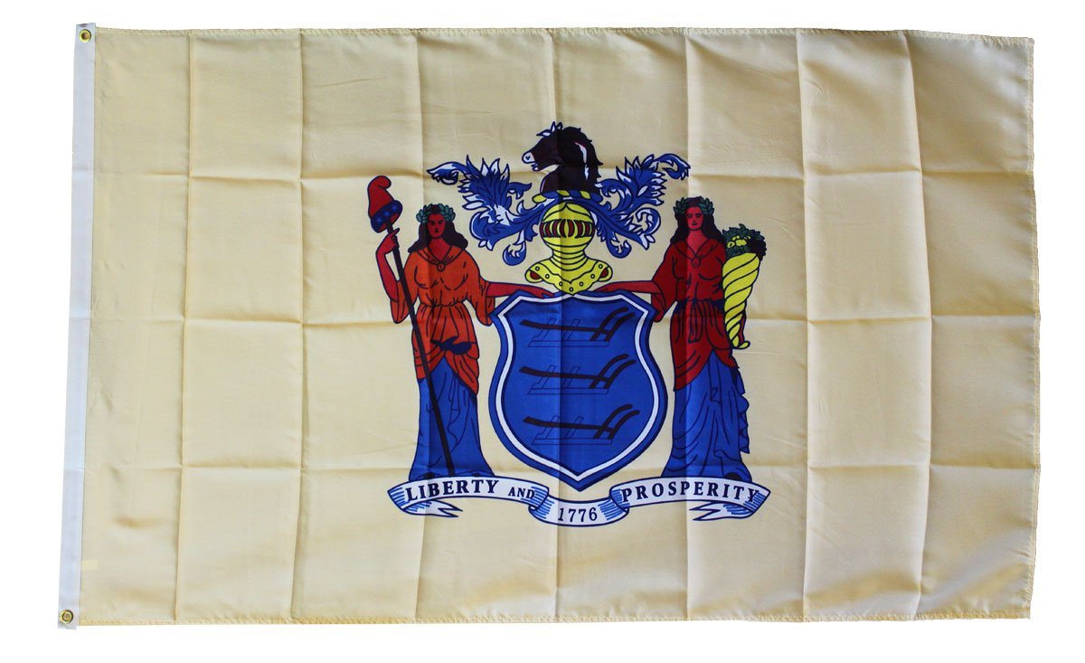 New Jersey - 3"X5" Polyester Flag