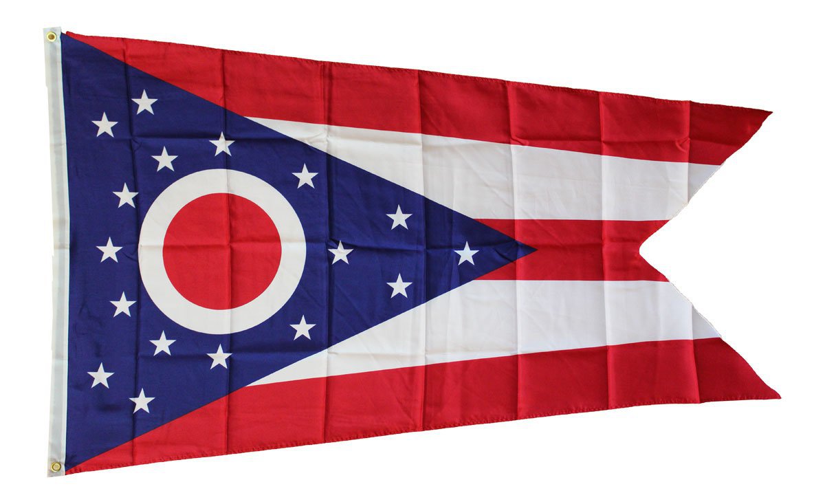 Ohio - 3"X5" Polyester Flag