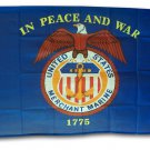 Merchant Marine - 3"X5" Polyester Flag
