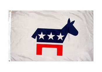 Democrats - 3"X5"  Polyester Flag