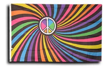 Rainbow/Peace - 3"X5" Polyester Flag