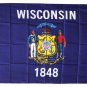 Wisconsin - 3"X5" Polyester Flag