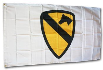 First Cavalry - 3"X5" Polyester Flag (white)
