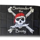 Surrender the Booty - 3"X5" Nylon Flag (Black)