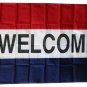 Welcome -3"X5" Nylon Flag (red/white/blue)