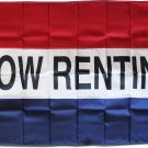 Now Renting - 3"X5" Nylon Flag