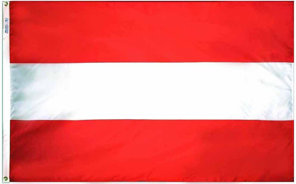Austria - 3"X5" Nylon Flag (Plain)