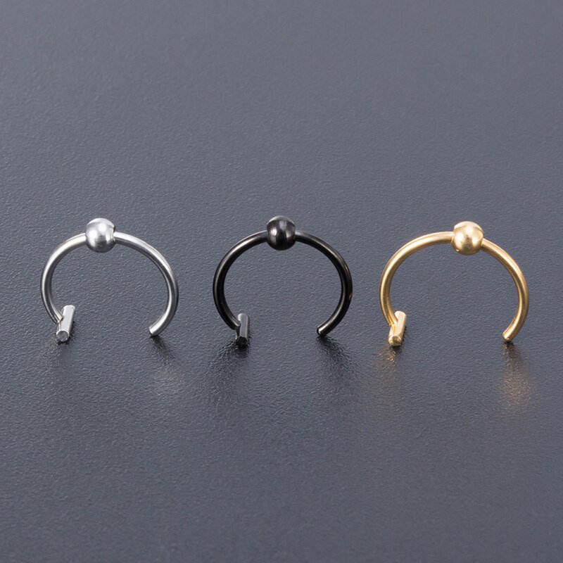 Fashion Goth Lips Ring Stainless Steel Septum Piercing In mouth Ring P