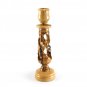 Set Of 2 Olive Wood Candle Holders Candlesticks & 1 Jerusalem Cross With Stand