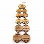 Ten Commandments Plaque Wall Hanging Olive Wood Hand Made Laser Carved Holy Land