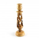 Jerusalem Olive Wood Candle Holder Candlestick Hand Made Holy Land