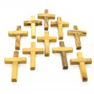 10 Olive Wood Cross Pendants Medium Size Hand Made Holy Land Jerusalem