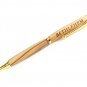 2 Pcs Olive Wood Hand Made Ballpoint Pen Jerusalem Bethlehem Holy Land