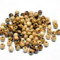 100 Pcs Olive Wood Round Beads Polished Hand Made Holy Land Bethlehem