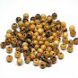 100 Pcs Olive Wood Round Beads Polished Hand Made Holy Land Bethlehem