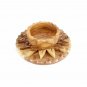 Olive Wood Candle Holder Hand Carved Star Circle Hand Made Holy Land Bethlehem