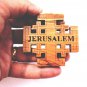 Olive Wood Jerusalem Cross Fridge Magnet Hand Made Holy Land Jerusalem