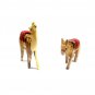 Olive Wood Camel And Donkey With Red Saddle Hand Carved Holy Land Bethlehem