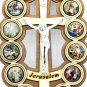 Olive Wood Stations of the Cross 8" Wall Hanging Plaque Holy Land Jerusalem