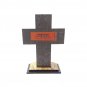 Olive Wood Lord's Prayer Cross 5" With Stand Laser Carved Holy Land Jerusalem