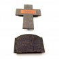 Olive Wood Lord's Prayer Cross 5" With Stand Laser Carved Holy Land Jerusalem