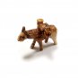 Olive Wood Donkey With Jars Hand Carved Holy Land Jerusalem