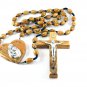Olive Wood Wall Hanging Rosary With Eilat Stone Hand Made Holy Land Jerusalem