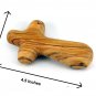 Holding Cross Comfort Cross 4.5" Olive Wood 3 Pcs Hand Made Holy Land Jerusalem