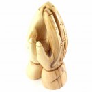 Olive Wood Praying Hands Figurine Statue Hand Carved Holy Land Bethlehem