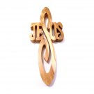 Olive Wood Jesus Christ Name Carved Cross Wall Hanging Hand Made Holy Land Olive Wood Jesus Christ Name Carved Cross Wall Hanging Hand Made Holy Land
