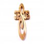 Olive Wood Jesus Christ Name Carved Cross Wall Hanging Hand Made Holy Land