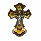 Olive Wood 2 Layered Cross With Stand & Silver Tone Metal Crucifix Holy Land Jer Olive Wood 2 Layered Cross With Stand & Silver Tone Metal Crucifix Holy Land Jer