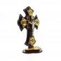 Olive Wood 2 Layered Cross With Stand & Silver Tone Metal Crucifix Holy Land Jer