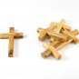 5 Large Olive Wood Crosses Pendants 3" Inches Hand Made Holy Land Jerusalem
