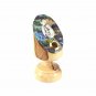 Pedestal Abalone Olive Wood Stand With Holy Family Metal Icon Holy Land