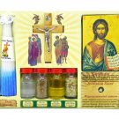 Blessing Set Holy Land Collection 7 Elements Water, Soil, Incense, Oil, Cross, I