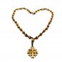 Olive Wood Rosary Necklace With Jerusalem Cross Hand Made Holy Land Jerusalem