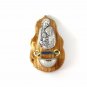 Olive Wood Plaque with Holy Family Icon and Holy Water Font With Soil & Incense