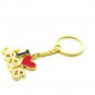 6 Pcs 'I Love Jesus' Metal Key Ring Key Chain Golden Color Holy Land Jerusalem
