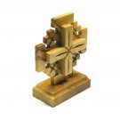 Olive Wood Jerusalem Cross With Stand Hand Made Holy Land Jerusalem