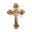 Olive Wood Cross 5" Wall Hanging With Soil, Stones, Incense and Dried Leaves