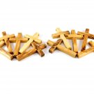 10 Large Olive Wood Crosses Pendants 3" Inches Hand Made Holy Land Jerusalem