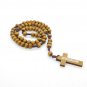 Holy Land Rosary Olive Wood 3 Pcs With Jerusalem Silver Label Cross Hand Made